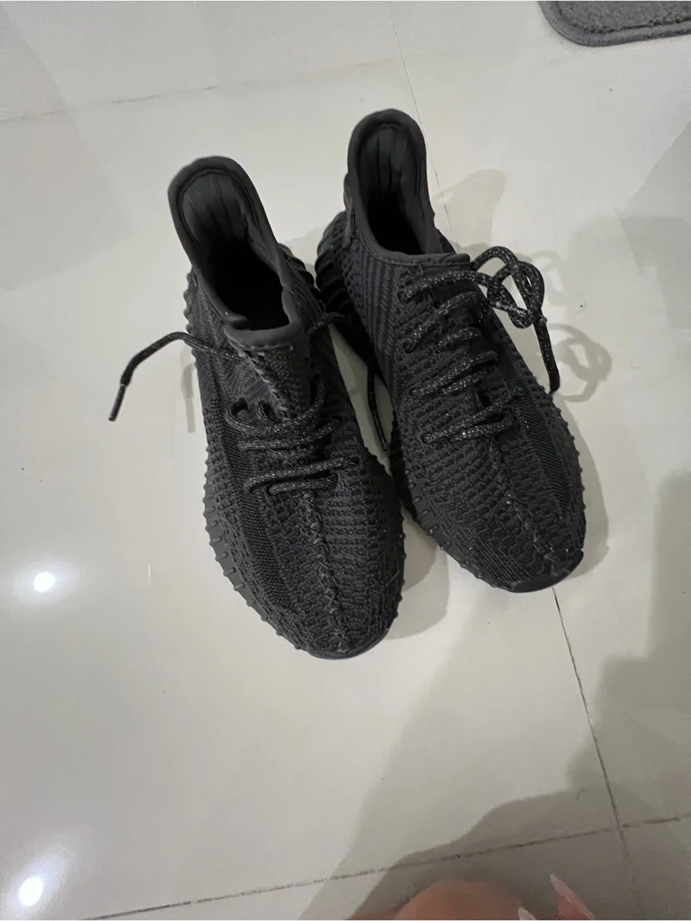 adidas Yeezy Boost 350 V2 Black with Red Heel Tab